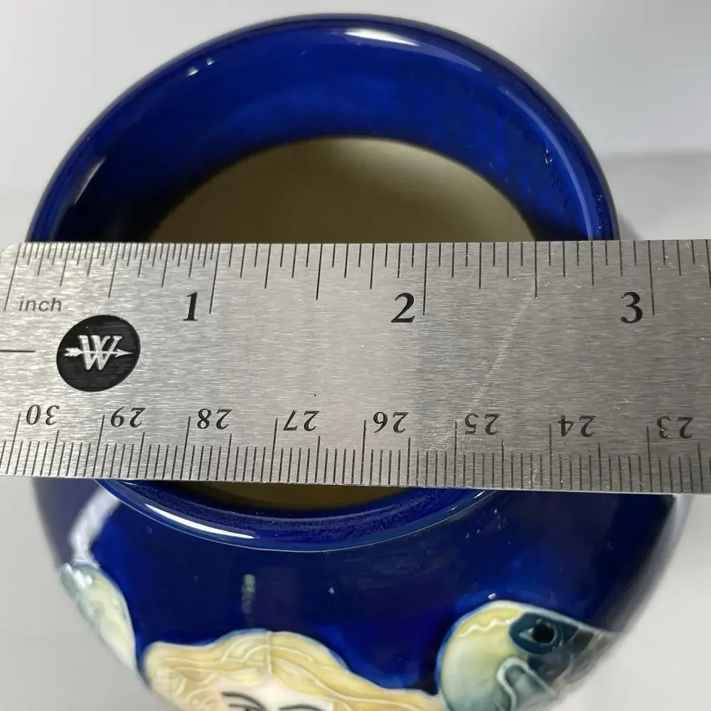 Old Tupton Ware Tube Lined Hand Painted Ceramic Vase ANGEL SUN 10.5” Tall